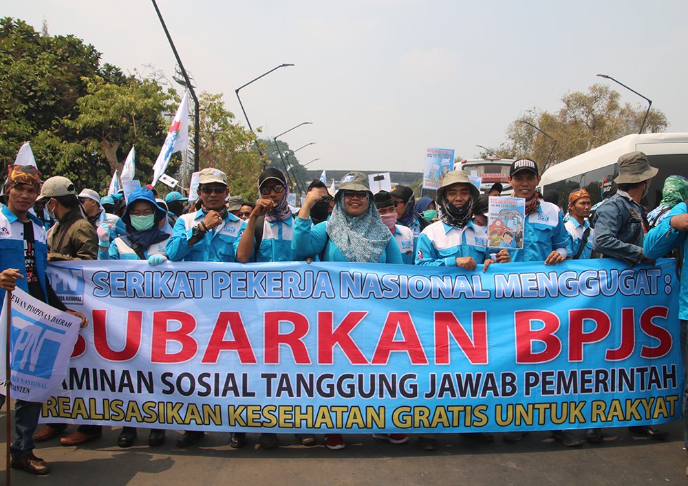 SPN di kegiatan Aksi Unjuk Rasa menuntut perbaikan pelayanan kesehatan