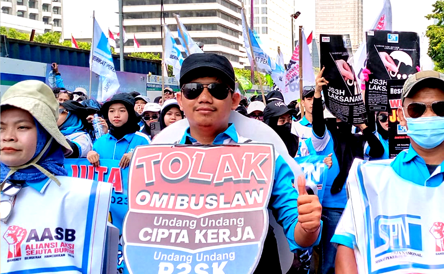 Aksi Tolak Omnibuslaw bersama Aliansi Aksi Sejuta Buruh