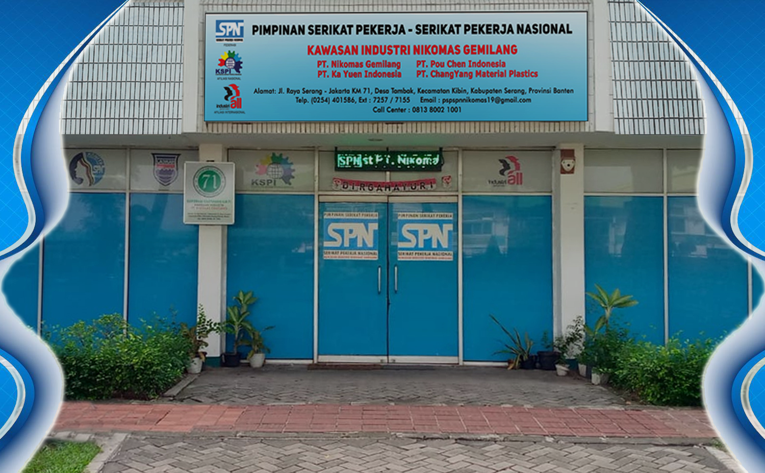 Alamat Kantor Sekretariat PSP-SPN kawasan industri Nikomas Gemilang